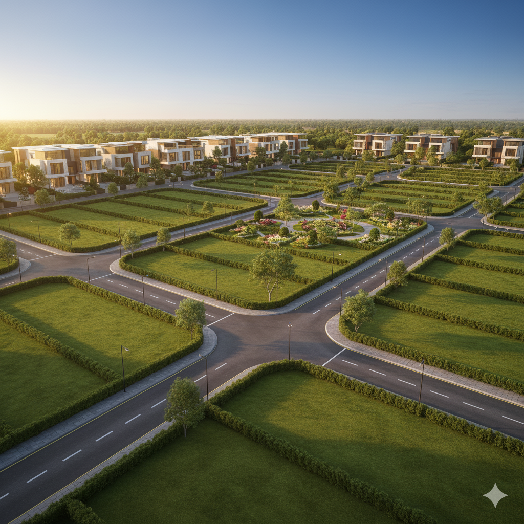 Premium residential plots in Lucknow by Aumora Developers